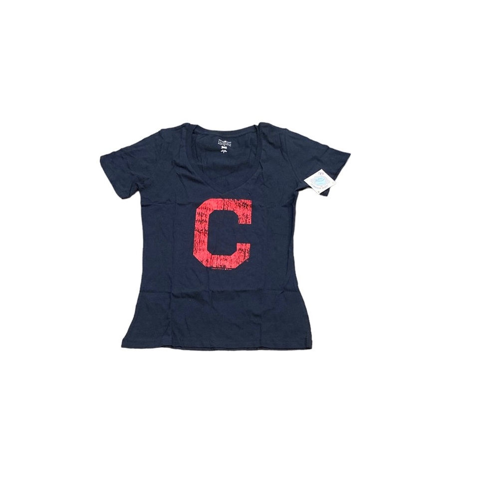 Cleveland Guardians Indians Women’s‎ Logo V-Neck Shirt